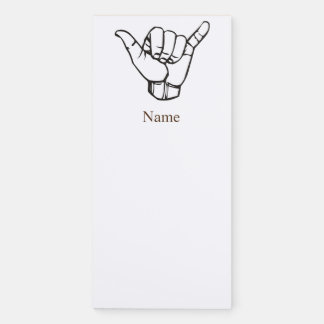 Hawaiian Shaka Brah Wave Thunder_Cove Magnetic Notepad