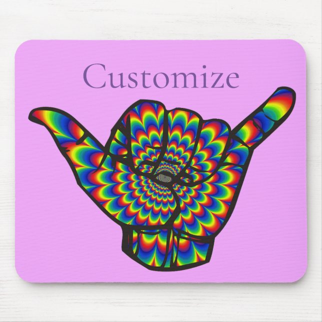 Hawaiian Shaka Psychedelic Thunder_Cove Mouse Pad (Front)