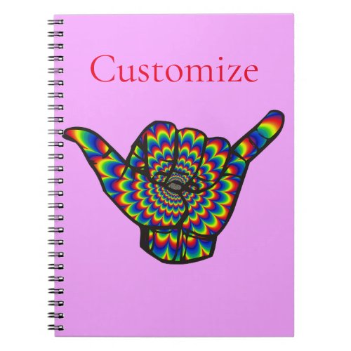 Hawaiian Shaka Psychedelic Thunder_Cove Notebook