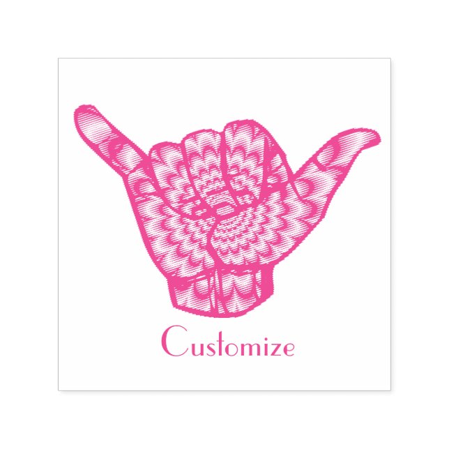 Hawaiian Shaka Psychedelic Thunder_Cove Self-inking Stamp (Design)