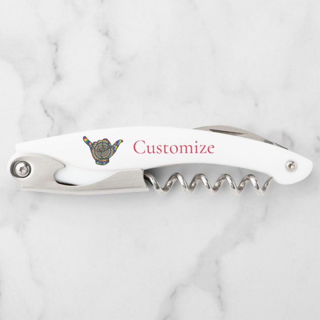 Hawaiian Shaka Psychedelic Thunder_Cove Waiter's Corkscrew (Front)