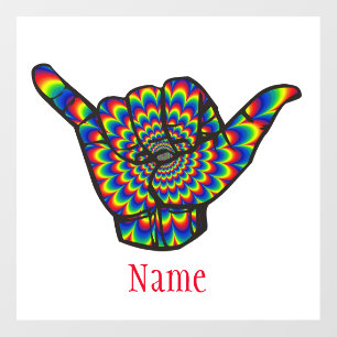 Hawaiian Shaka Psychedelic Thunder_Cove Wall Decal