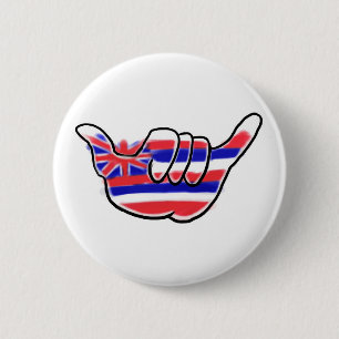 Hawaiian shaka state flag symbol button