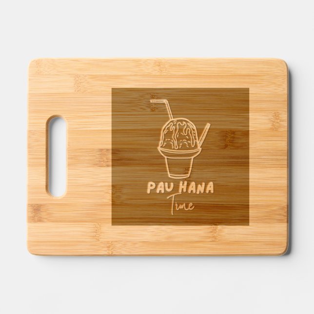 Hawaiian Shaved Ice  Engraved Cutting Board (Front)