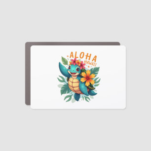 Hawaiian-Shirt Aloha Hawaii Sea Turtle Girl Women  Car Magnet