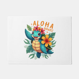 Hawaiian-Shirt Aloha Hawaii Sea Turtle Girl Women Doormat