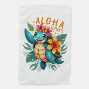 Hawaiian-Shirt Aloha Hawaii Sea Turtle Girl Women Garden Flag