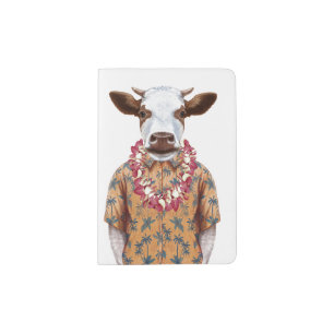 Hawaiian Shirt Cow Passport Holder