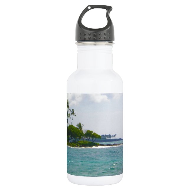 Hawaiian Shore Stainless Steel Water Bottle (Front)
