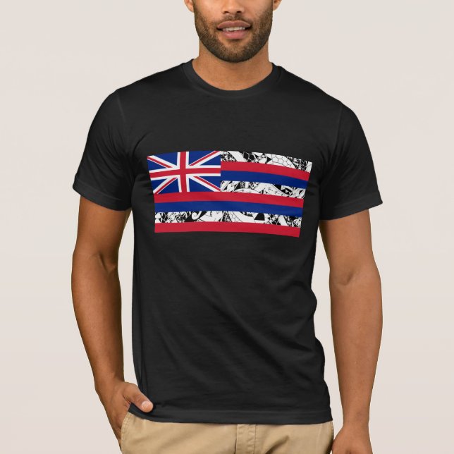 Hawaiian State Flag - Polynesian Style T-Shirt (Front)