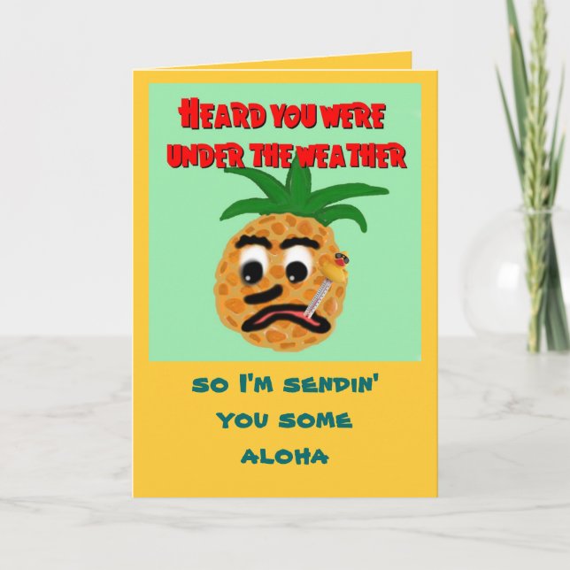 Hawaiian-Style Get Well Card (Front)