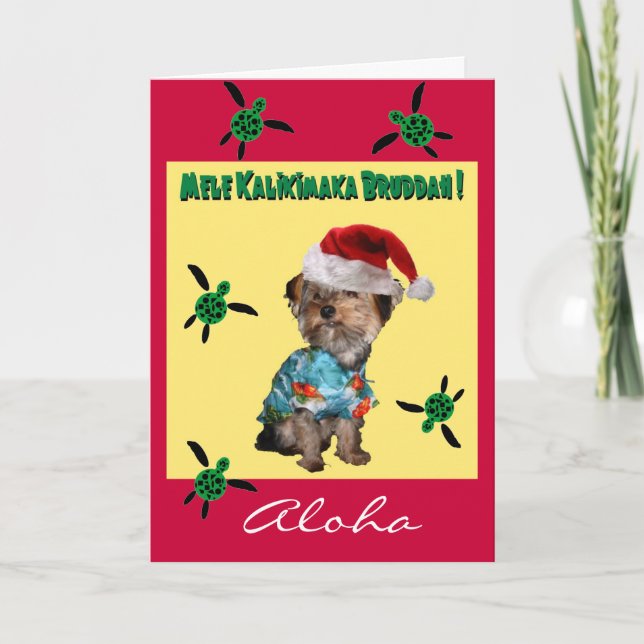 Hawaiian Style Holiday Card (Front)