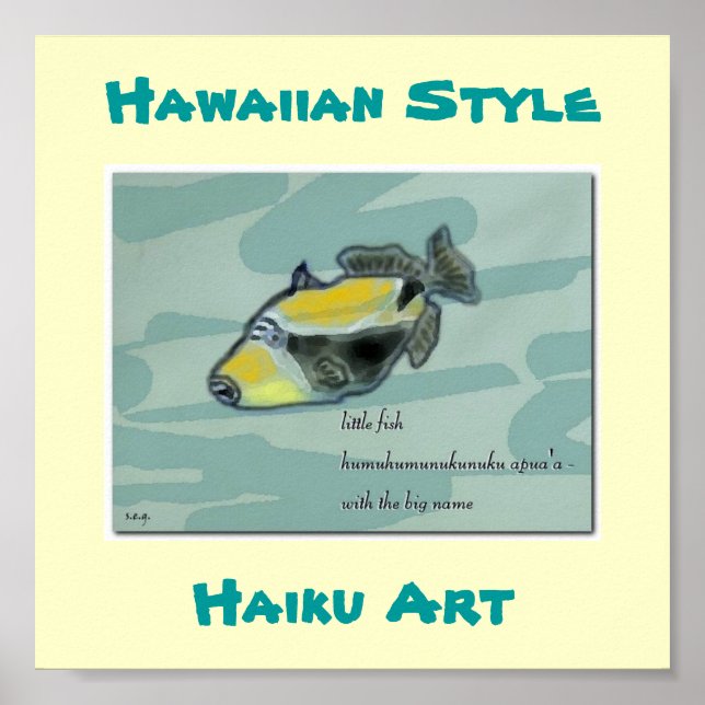 Hawaiian Style "Humuhumunukunuku apua'a" Art Print (Front)