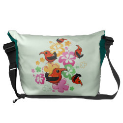 Hawaiian-style 'I'iwi Rickshaw Large Zero Messenger Bag