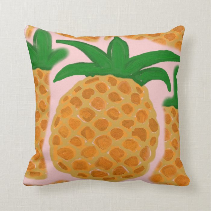 Hawaiian Style Pineapple Throw Pillow