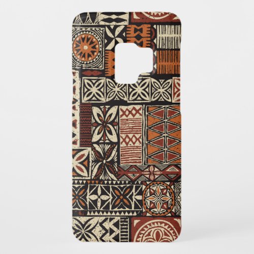 Hawaiian style tapa tribal fabric abstract patchwo Case_Mate samsung galaxy s9 case
