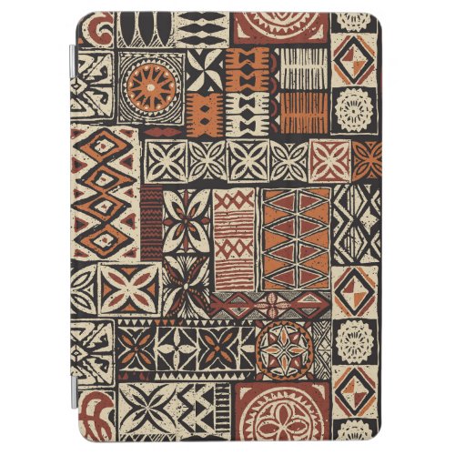 Hawaiian style tapa tribal fabric abstract patchwo iPad air cover