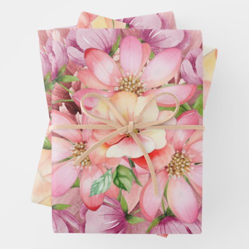 Hawaiian Summer Florals Gift Wrapping Paper
