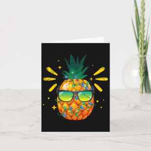 Hawaiian Summer Funny Sungles Pineapple Christmas  Card