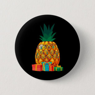 Hawaiian Summer Tropical Fruit Pineapple Christmas Button