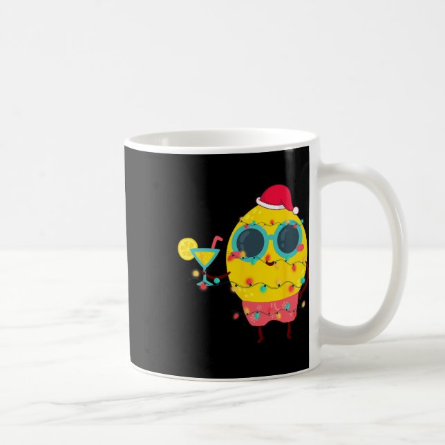 Hawaiian Summer Tropical Xmas Lemon Funny Christma Coffee Mug (Right)