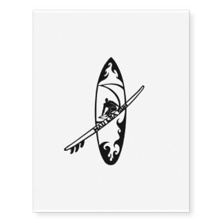 Hawaiian Sun Surf Guy Temporary Tattoos