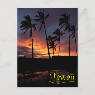 Hawaiian Sunset at Place of Refuge Postcard