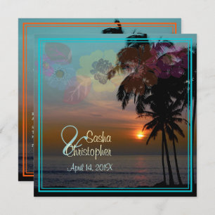 HAWAIIAN SUNSET/BEACH/LUAU/INVITATIONS INVITATION