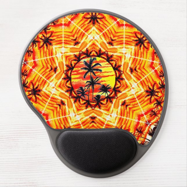Hawaiian Sunset Coco Palms Gel Mouse Pad (Front)