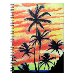 Hawaiian Sunset Coco Palms  Notebook