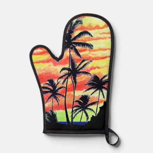 Hawaiian Sunset Coco Palms Oven Mitt