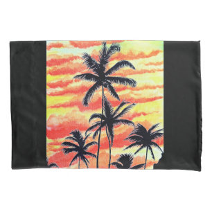 Hawaiian Sunset Coco Palms Pillow Case