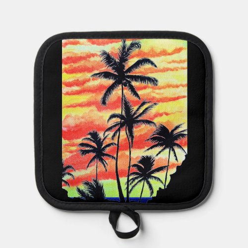 Hawaiian Sunset Coco Palms Pot Holder