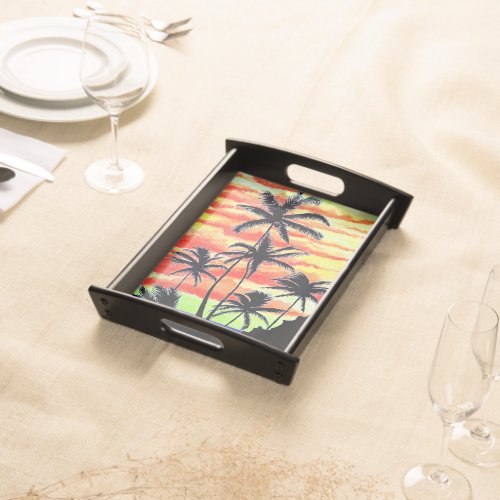 Hawaiian Sunset Coco Palms Serving Tray