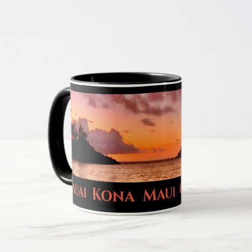 Hawaiian Sunset Coffee Mug _ Kona Kauai Maui Oahu