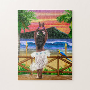 Hawaiian Sunset Hula Dancer Jigsaw Puzzle