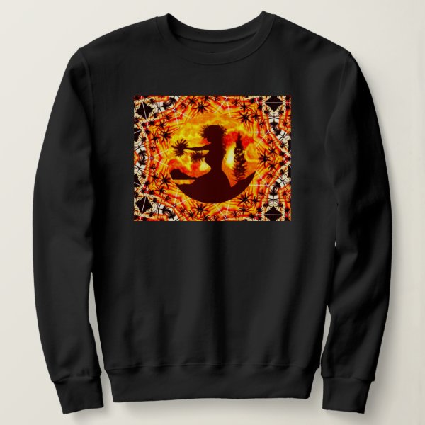Hawaiian Sunset Hula Palms Sweatshirt