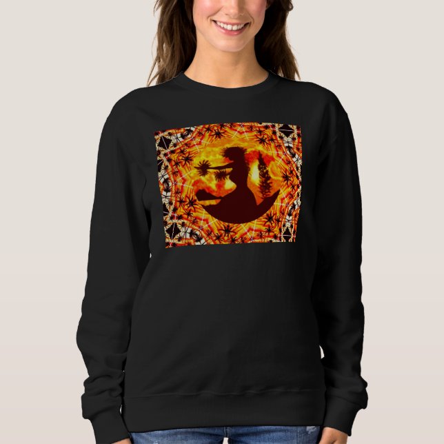 Hawaiian Sunset Hula Palms  Sweatshirt (Front)