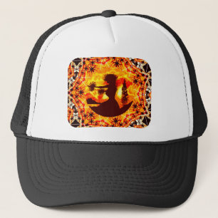 Hawaiian Sunset Hula Palms  Trucker Hat