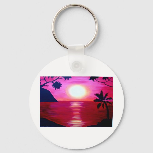 hawaiian sunset keychain (Front)