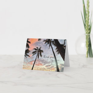 Hawaiian Sunset Letterpress Thank You Card
