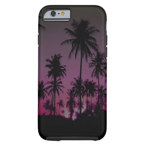 Hawaiian Sunset Palm Trees Silhouettes Tough iPhone 6 Case