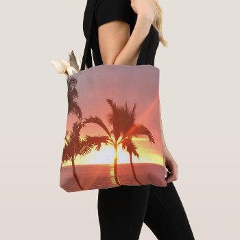 Hawaiian Sunset Photo Designed Tote Bag by ScrdBlueCollectibles at Zazzle