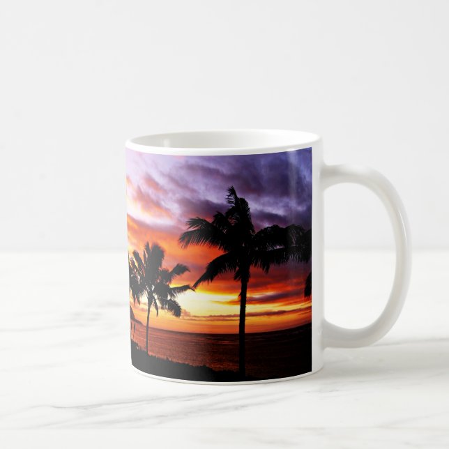 Hawaiian Sunset print Coffee Mug (Right)