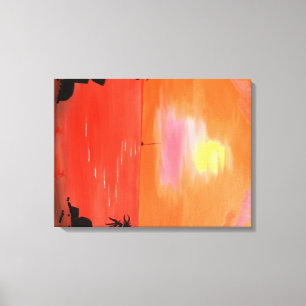 Hawaiian Sunset Sky and Sailboat Canvas Print