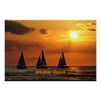 Hawaiian Sunset, Waikiki Beach,