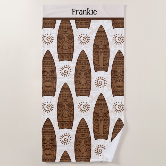 Hawaiian Surfer Beach Towel (Front)