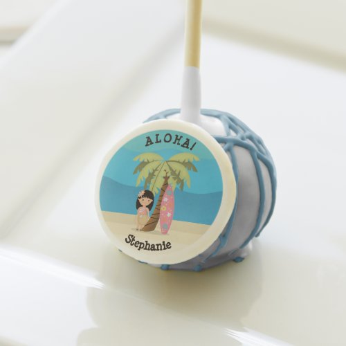 Hawaiian Surfer Girl Cake Pops