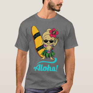 Hawaiian Surfing Buddha Aloha Hawaii Beach Yoga  T-Shirt