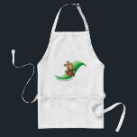Hawaiian Surfing Bunny Holiday Green Cartoon Band Adult Apron<br><div class="desc">There is nothing better than a tropical vacation during the winter holidays! And even better, our adorable surfing bunny, Coco takes on the big waves on the North Shore of Oahu, Hawaii. He brings with him the Aloha sprit for the holidays and wishes you a "Mele Kalikimaka" (Merry Christmas). This...</div>